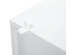 Aparador alto brilho - 130 x 36 x 76 cm - com 3 portas - Aglomerado - branco