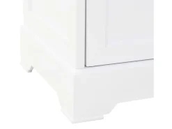 Aparador c/ 4 portas em MDF + madeira de pinho 80x40x180 cm