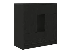 Aparador c/ gavetas e portas 70,5x34x74,5 cm carvalho preto