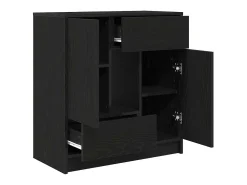 Aparador c/ gavetas e portas 70,5x34x74,5 cm carvalho preto