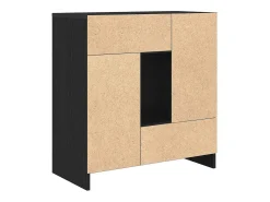 Aparador c/ gavetas e portas 70,5x34x74,5 cm carvalho preto