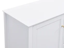 Aparador com 2 portas e 3 gavetas em MDF branco - NARIVA