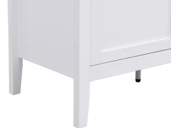 Aparador com 2 portas e 3 gavetas em MDF branco - NARIVA