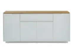 Aparador com 4 portas e 1 gaveta. MDF laqueado branco. AMANI