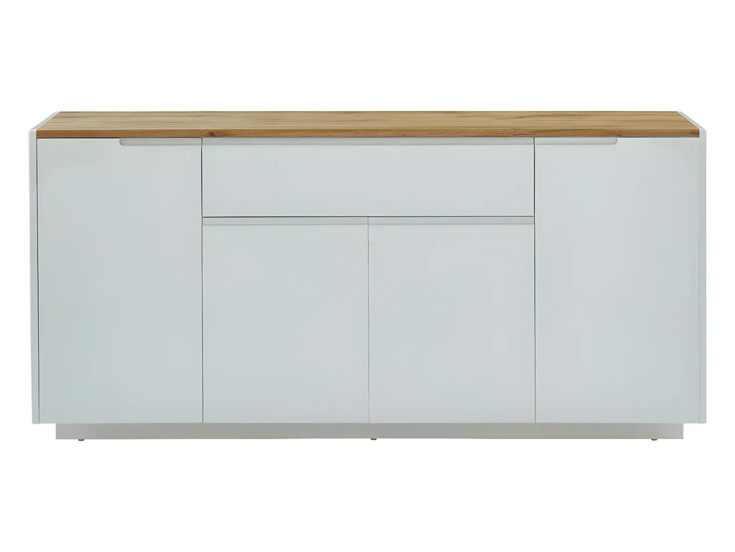 Aparador com 4 portas e 1 gaveta. MDF laqueado branco. AMANI