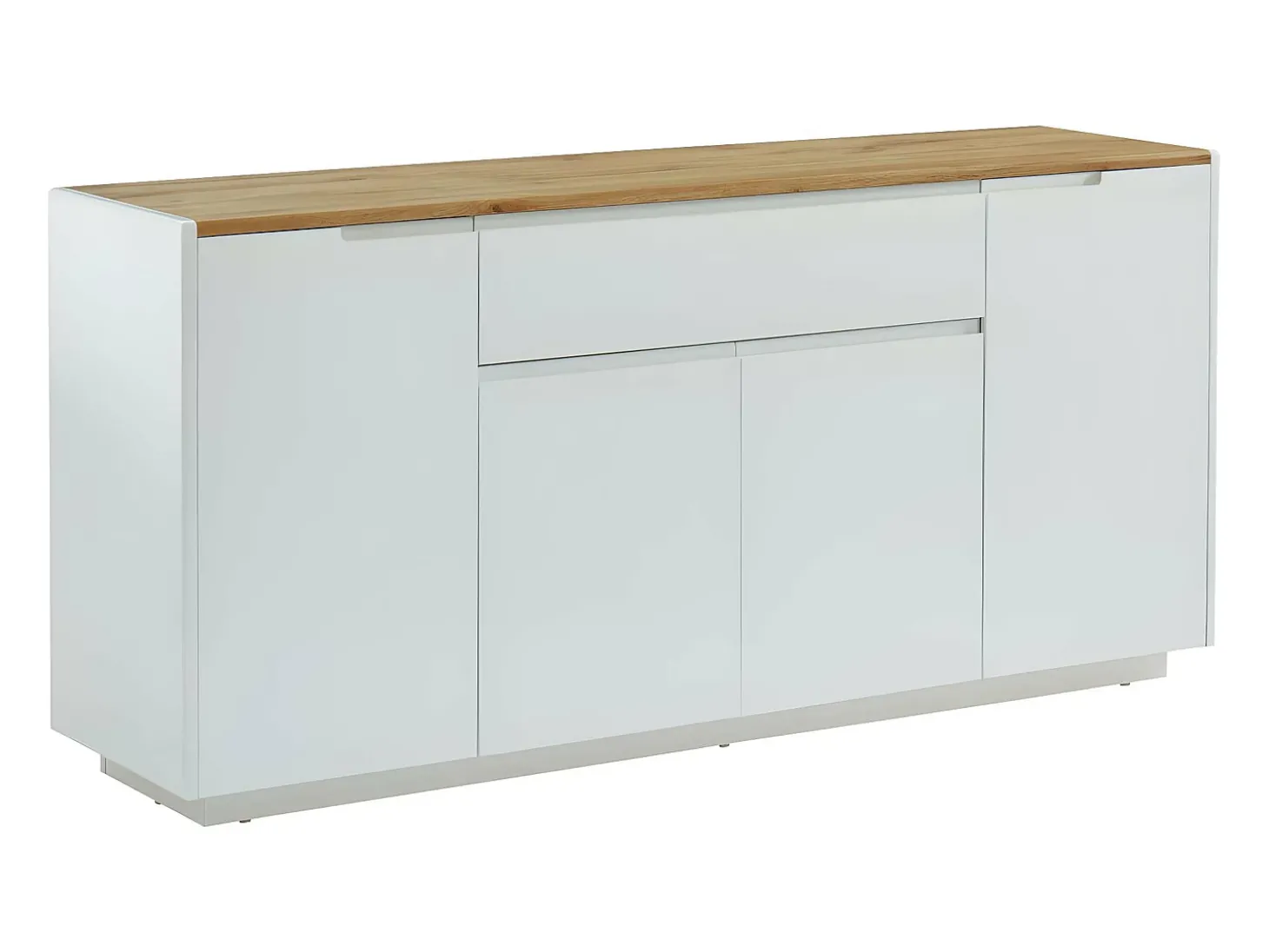 Aparador com 4 portas e 1 gaveta. MDF laqueado branco. AMANI