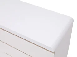 Aparador com 2 portas e 3 gavetas branco e natural - NURINI