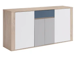 Aparador com 4 portas e 1 gaveta multicolor - FILUTIA