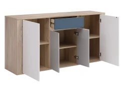 Aparador com 4 portas e 1 gaveta multicolor - FILUTIA