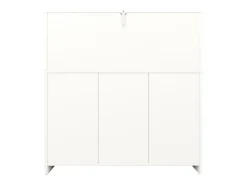 Aparador com 3 portas e 12 porta-garrafas - 120 x 40 x 120 cm - MDF - para sala de estar, sala de jantar - Branco