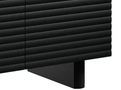 Aparador com 3 portas em MDF de cor preta - LUDIMA
