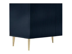 Aparador com 4 portas em MDF e aço azul e dourado YESINIA