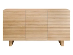 Aparador com 3 portas em MDF - Cor: Natural - LUDIMA