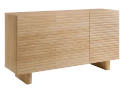 Aparador com 3 portas em MDF - Cor: Natural - LUDIMA