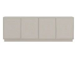 Aparador com 4 portas em MDF - Bege - MEZULIA