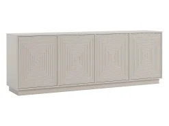 Aparador com 4 portas em MDF - Bege - MEZULIA