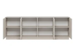 Aparador com 4 portas em MDF - Bege - MEZULIA
