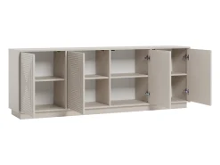 Aparador com 4 portas em MDF - Bege - MEZULIA