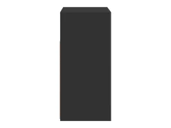 Aparador com luzes LED 80x35x75 cm preto