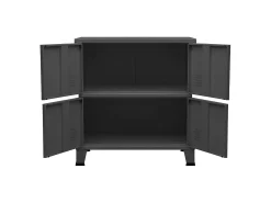 Aparador de arrumação industrial 75x40x80 cm aço antracite