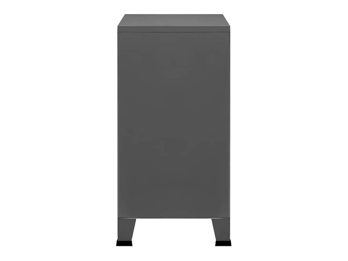 Aparador de arrumação industrial 75x40x80 cm aço antracite