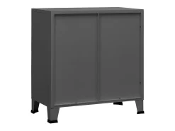 Aparador de arrumação industrial 75x40x80 cm aço antracite