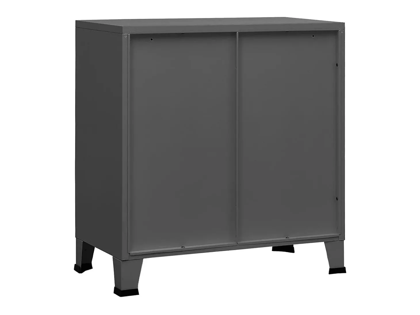 Aparador de arrumação industrial 75x40x80 cm aço antracite