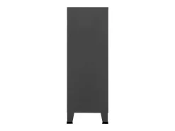 Aparador de arrumação industrial 75x40x115 cm metal antracite
