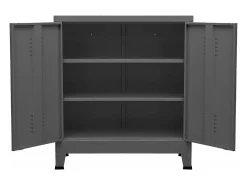 Aparador de arrumação industrial 90x40x100 cm aço antracite