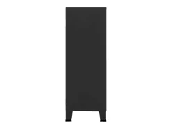 Aparador de arrumação industrial 75x40x115 cm metal preto