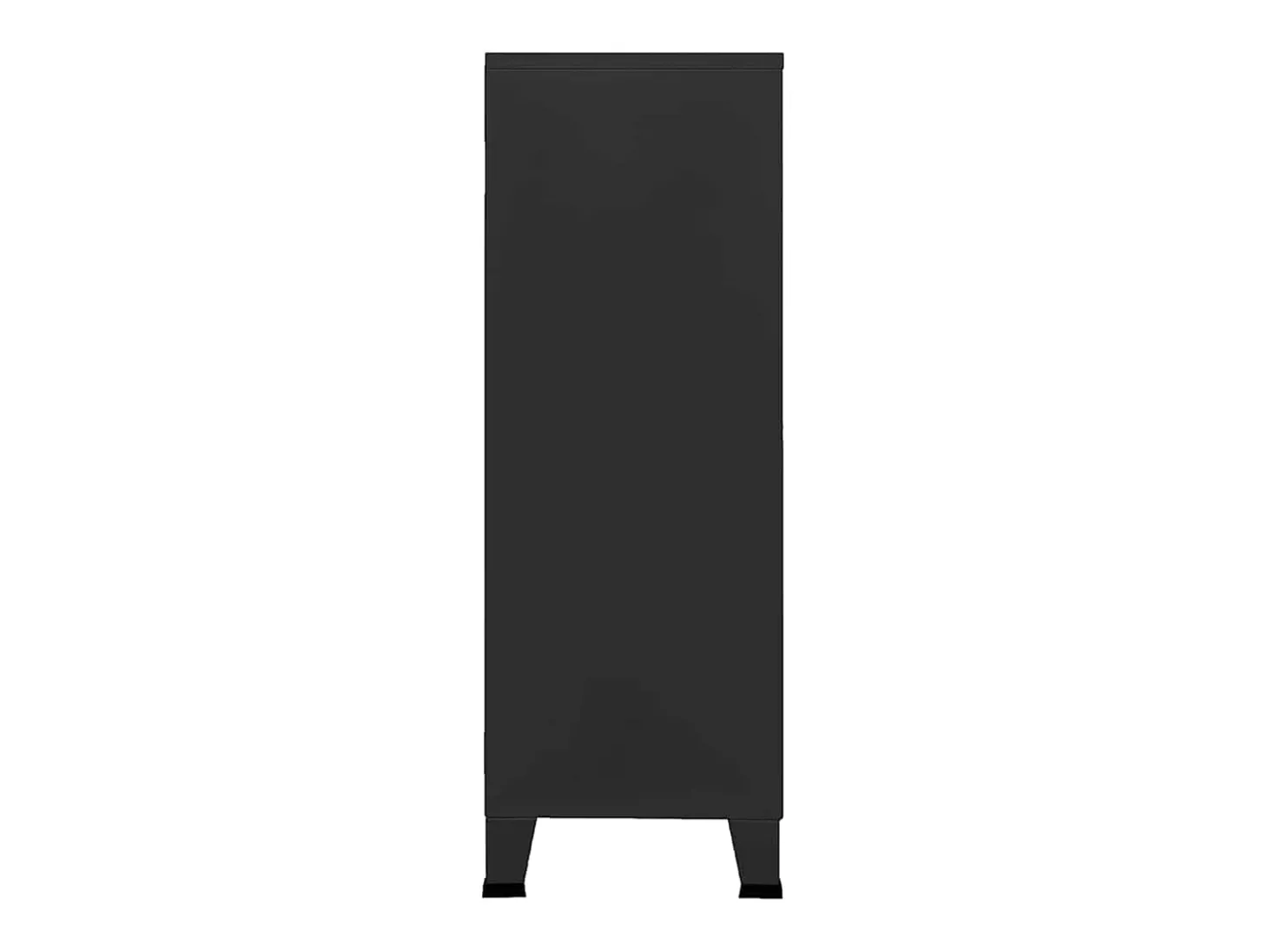 Aparador de arrumação industrial 75x40x115 cm metal preto