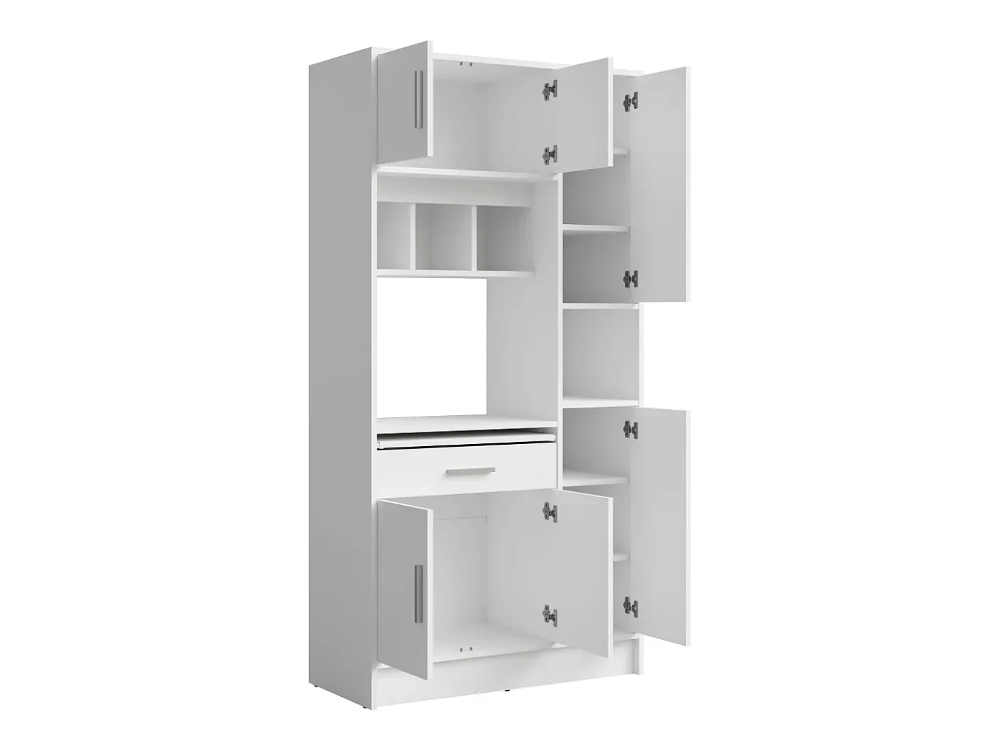 Aparador de cozinha com 5 portas e 1 gaveta - Branco - MADY I