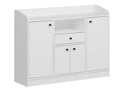 Aparador de cozinha com 4 portas, 1 gaveta e 1 prateleira - Branco - MIZOTA