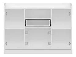 Aparador de cozinha com 4 portas, 1 gaveta e 1 prateleira - Branco - MIZOTA