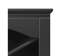 Aparador de cozinha com iluminação LED, 3 portas e 3 gavetas - Madeira MDF preta