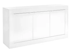 Aparador design com 3 portas - Branco lacado COMETE