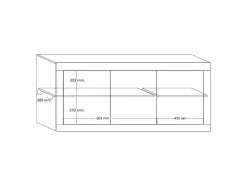Aparador design com 3 portas - Branco lacado COMETE