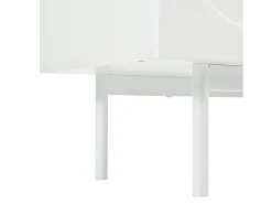 Aparador moderno com prateleiras ajustáveis- portas em arco - MDF - Branco