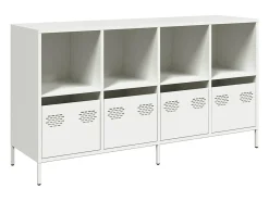 Aparador 135x39x73,5 cm aço laminado a frio branco
