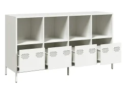 Aparador 135x39x73,5 cm aço laminado a frio branco