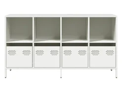 Aparador 135x39x73,5 cm aço laminado a frio branco
