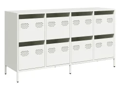 Aparador 135x39x73,5 cm aço laminado a frio branco