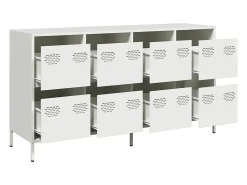 Aparador 135x39x73,5 cm aço laminado a frio branco