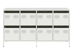 Aparador 135x39x73,5 cm aço laminado a frio branco