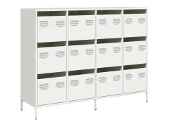 Aparador 135x39x103,5 cm aço laminado a frio branco
