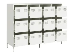 Aparador 135x39x103,5 cm aço laminado a frio branco