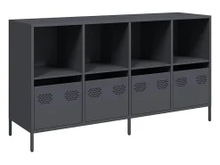 Aparador 135x39x73,5 cm aço laminado a frio antracite