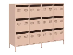 Aparador 135x39x103,5 cm aço laminado a frio rosa