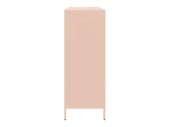 Aparador 135x39x103,5 cm aço laminado a frio rosa