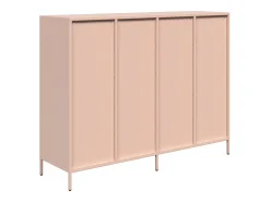Aparador 135x39x103,5 cm aço laminado a frio rosa
